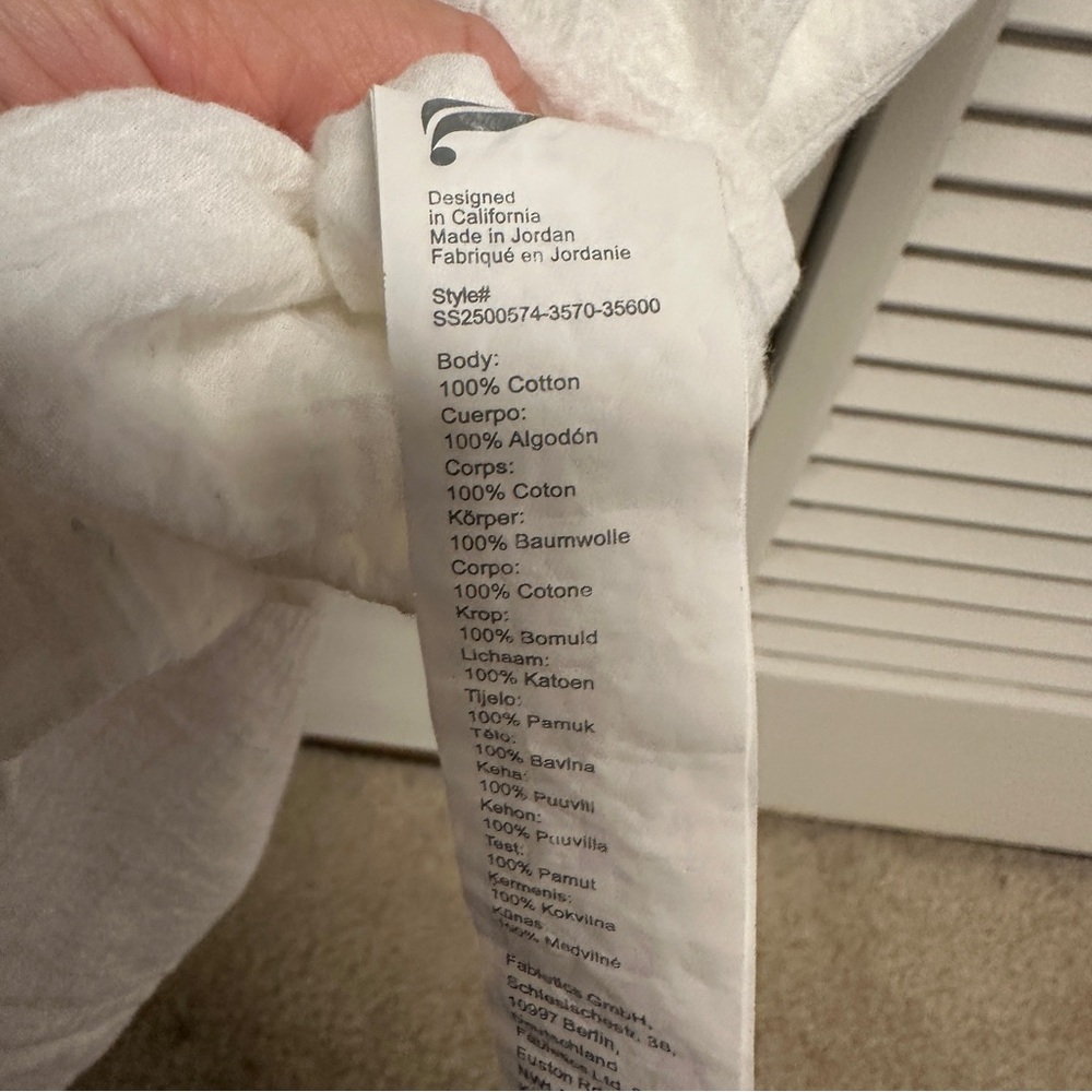 Fabletics Cotton White Button Down Shirt - image 4
